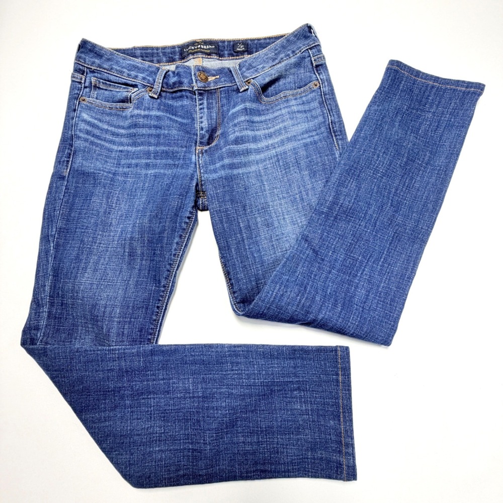Lucky Brand Lolita Skinny Jeans Womens 4 27 Blue Medium Wash Stretch Denim